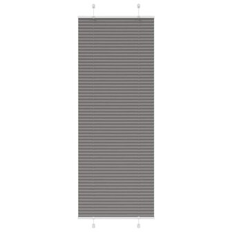 Pliss&eacute; rolgordijn 75x200 cm stofbreedte 74,4 cm antraciet 1