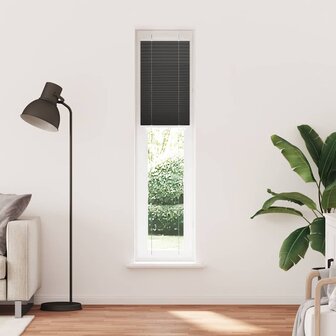 Pliss&eacute; rolgordijn 45x200 cm stofbreedte 44,4 cm polyester zwart 2