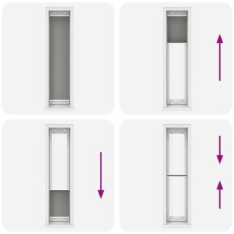 Pliss&eacute; rolgordijn 50x200 cm stofbreedte 49,4 cm polyester zwart 7