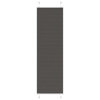 Pliss&eacute; rolgordijn 65x200 cm stofbreedte 64,4 cm polyester zwart 1