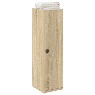 Badkamerkast met rolhouder 20,5x22x72 cm sonoma eikenkleurig 1