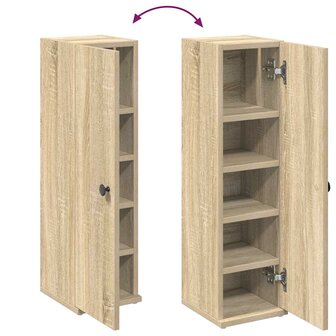 Badkamerkast met rolhouder 20,5x22x72 cm sonoma eikenkleurig 8