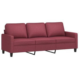 2-delige Loungeset met kussens stof wijnrood 4