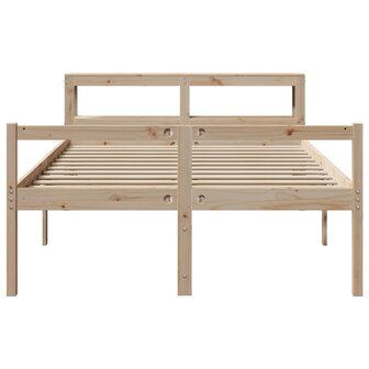 Seniorenbed met hoofdbord massief grenenhout 120x190 cm 4