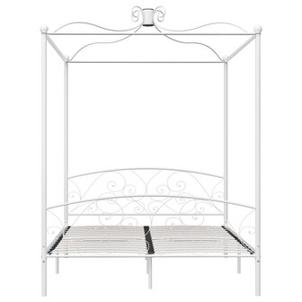 Hemelbedframe metaal wit 180x200 cm 3