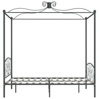 Hemelbedframe metaal grijs 120x200 cm 4