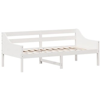 Slaapbank zonder matras 75x190 cm massief grenenhout wit 3