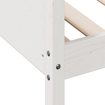 Slaapbank zonder matras 75x190 cm massief grenenhout wit 7