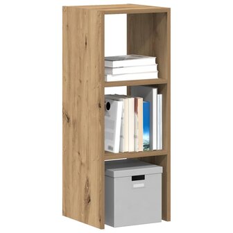 Boekenkast stapelbaar 30x30x80 cm bewerkt hout artisanaal eiken 1
