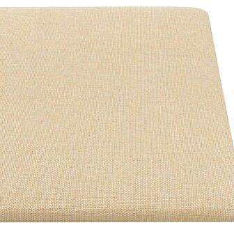Wandpanelen 12 st 3,24 m&sup2; 90x30 cm stof cr&egrave;mekleurig 5