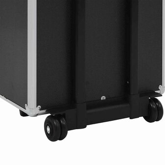Make-up trolley aluminium zwart 6