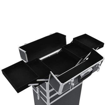 Make-up trolley aluminium zwart 9