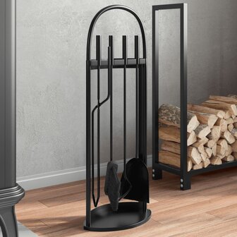 5-delige Haardset 23x15x66 cm staal 1