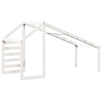 Kinderbedhuisje 188x82x113 cm massief grenenhout wit 6