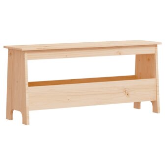 Halbankje 100x28x45 cm massief grenenhout 2