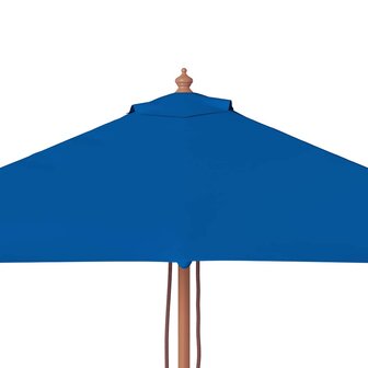 Parasol met houten paal 150x200 cm blauw 7