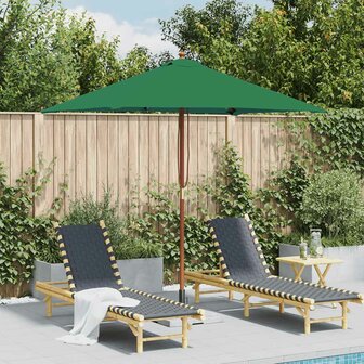 Parasol met houten paal 150x200 cm groen 1