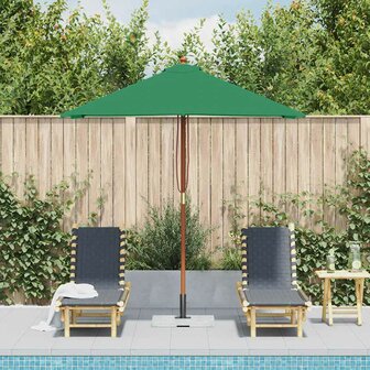 Parasol met houten paal 150x200 cm groen 2