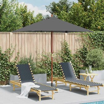 Parasol met houten paal 150x200 cm antraciet 1