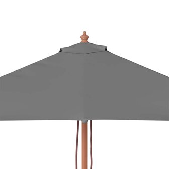 Parasol met houten paal 150x200 cm antraciet 7