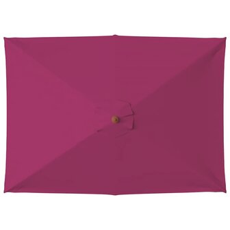Parasol met houten paal 150x200 cm bordeauxrood 4