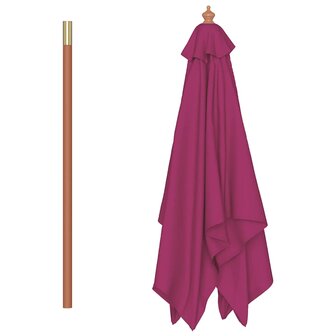 Parasol met houten paal 150x200 cm bordeauxrood 5