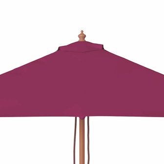 Parasol met houten paal 150x200 cm bordeauxrood 7