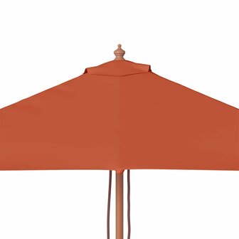 Parasol met houten paal 150x200 cm terracottakleurig 7