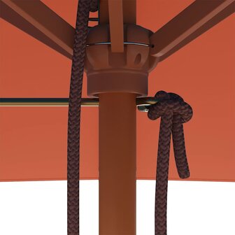 Parasol met houten paal 150x200 cm terracottakleurig 9