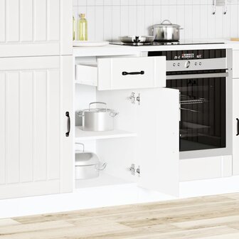 Keuken onderkast Lucca bewerkt hout wit 2