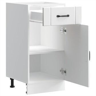 Keuken onderkast Lucca bewerkt hout wit 5