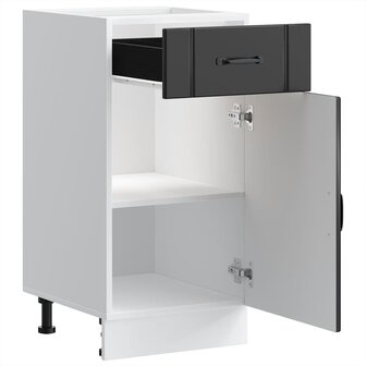 Keuken onderkast Lucca bewerkt hout zwart 5