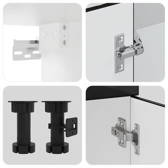 7-delige Keukenkastenset Kalmar bewerkt hout zwart 7