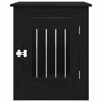 Hondenbenchmeubel 75x55x65 cm bewerkt hout zwart eikenkleurig 6