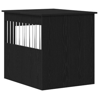 Hondenbenchmeubel 80x64,5x71 cm bewerkt hout zwart eikenkleurig 8