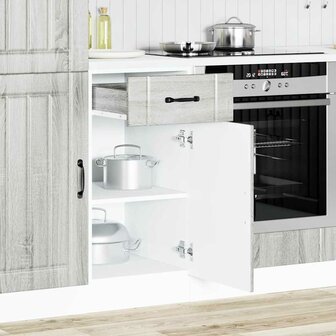 Keuken onderkast Lucca bewerkt hout grijs sonoma eikenkleur 2