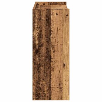 Schoenenrek 60x25x62 cm bewerkt hout oud houtkleurig 5