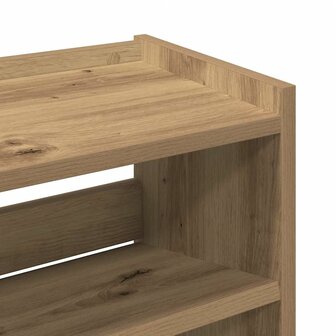 Schoenenrek 60x25x62 cm bewerkt hout artisanaal eikenkleur 7