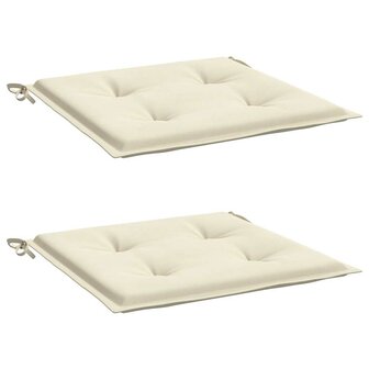 Tuinstoelkussens 2 st 40x40x4 cm oxford stof cr&egrave;mekleurig 3
