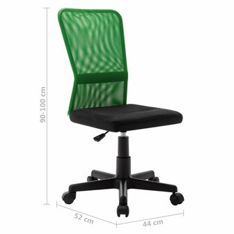 Kantoorstoel 44x52x100 cm mesh stof zwart en groen 8