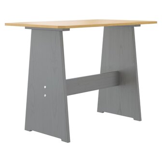 Eettafel met bankje REINE massief grenenhout honingbruin&amp;grijs 5