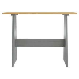 Eettafel met bankje REINE massief grenenhout honingbruin&amp;grijs 6