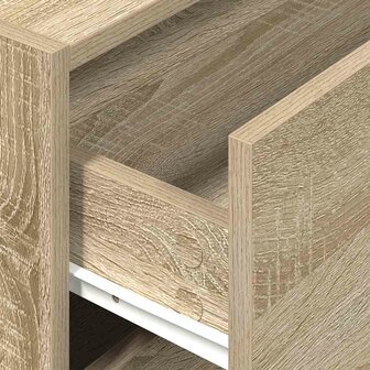Kast met 2 lades 60x31x40 cm bewerkt hout sonoma eikenkleur 8