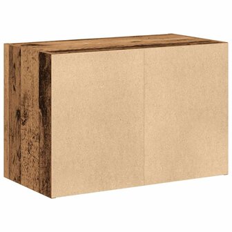 Kast met 2 lades 60x31x40 cm bewerkt hout oud houtkleurig 7
