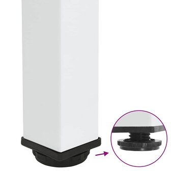 Console tafelpoten 4 st 72-74 cm staal wit 9