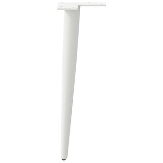 Salontafelpoten conische vorm 4 st 30-31 cm staal wit 6