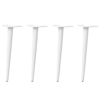 Salontafelpoten conische vorm 4 st 42-43 cm staal wit 1