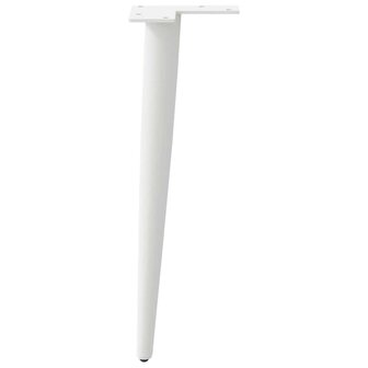 Salontafelpoten conische vorm 4 st 42-43 cm staal wit 6