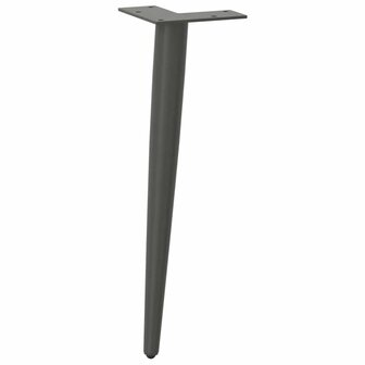 Salontafelpoten conische vorm 4 st 42-43 cm staal antraciet 4