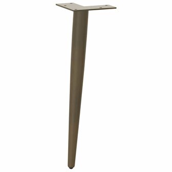 Salontafelpoten conische vorm 4 st 42-43 cm staal naturel 4